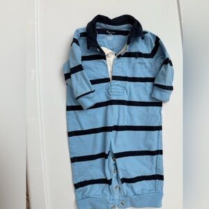 Ralph Lauren Light Blue and Navy Polo Coverall